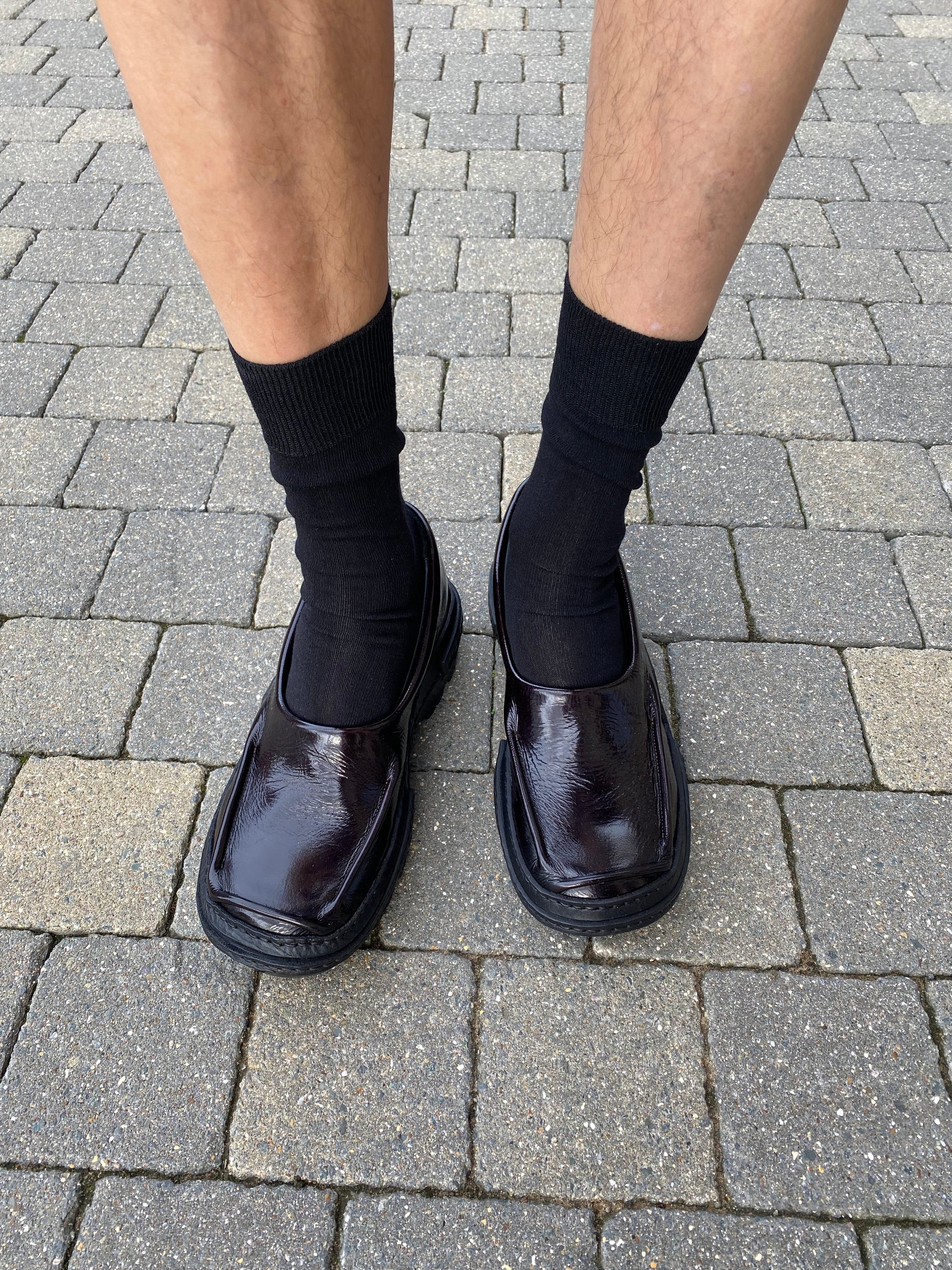 Bordeaux Moccasins in Patent Leather-Hernán Guardamagna-APOC STORE