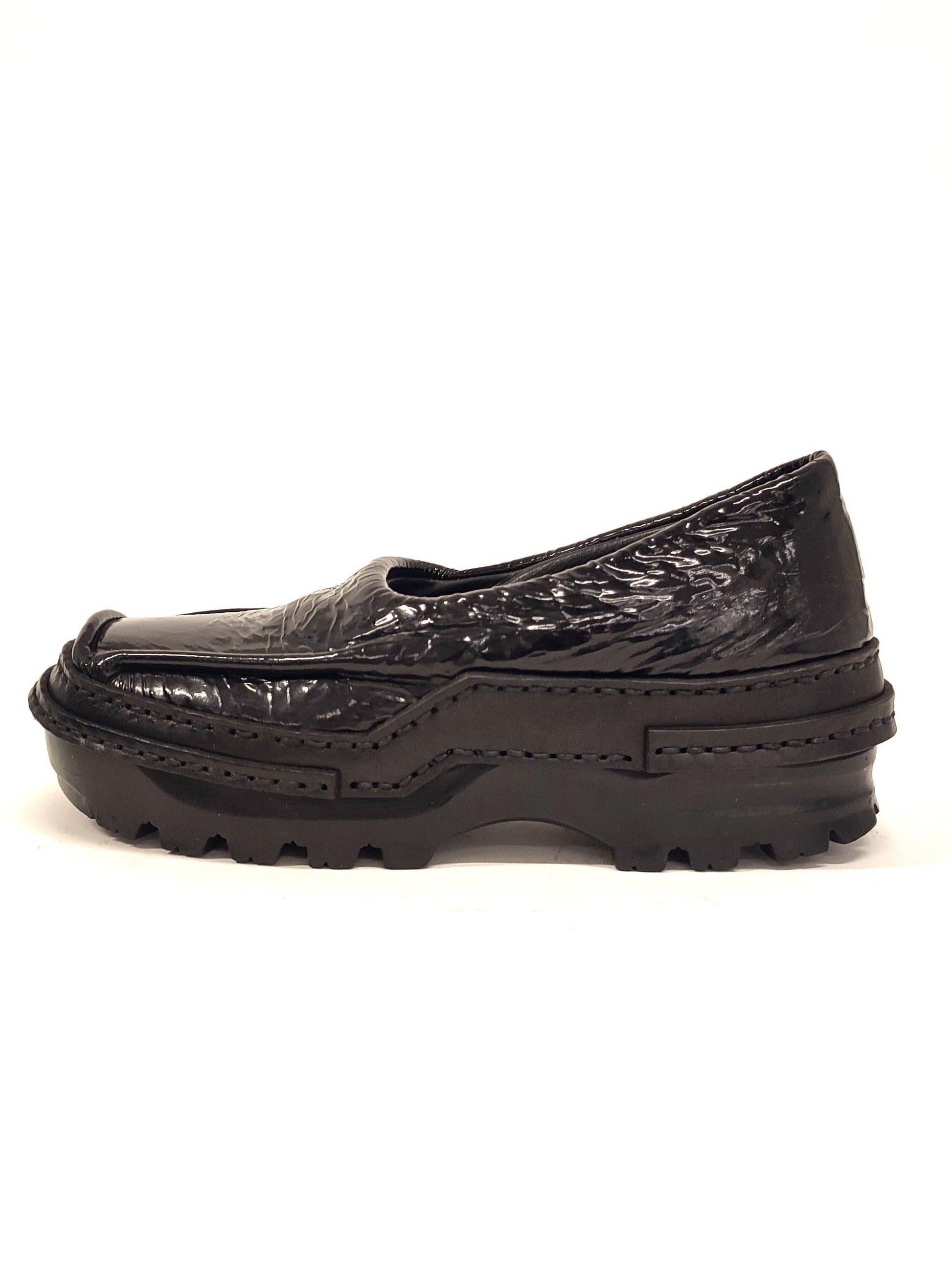 Black Moccasins in Patent Leather-Hernán Guardamagna-APOC STORE