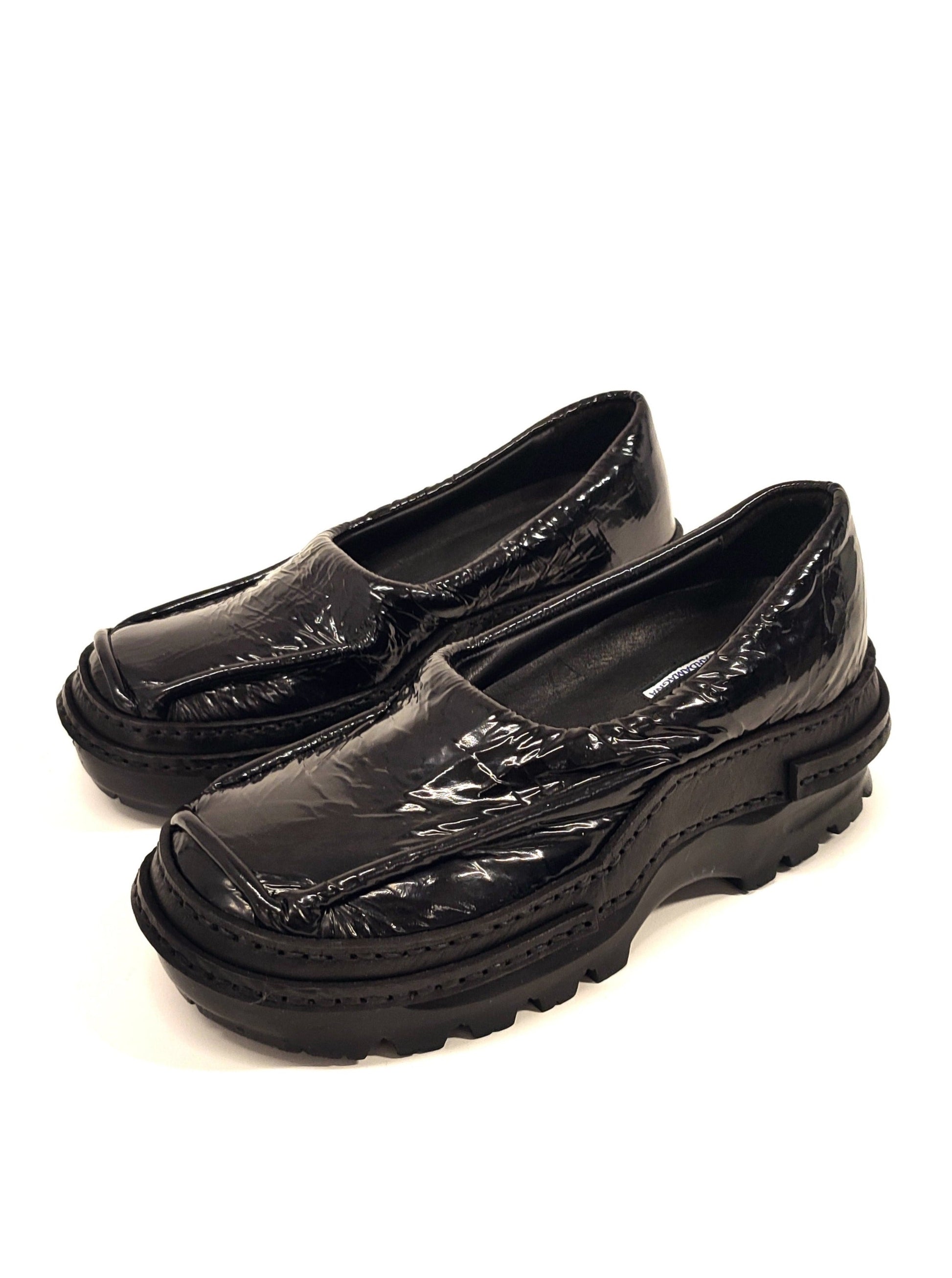Black Moccasins in Patent Leather-Hernán Guardamagna-APOC STORE