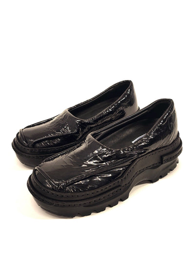 Black Moccasins in Patent Leather-Hernán Guardamagna-APOC STORE