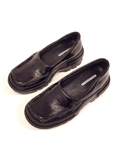 Bordeaux Moccasins in Patent Leather-Hernán Guardamagna-APOC STORE
