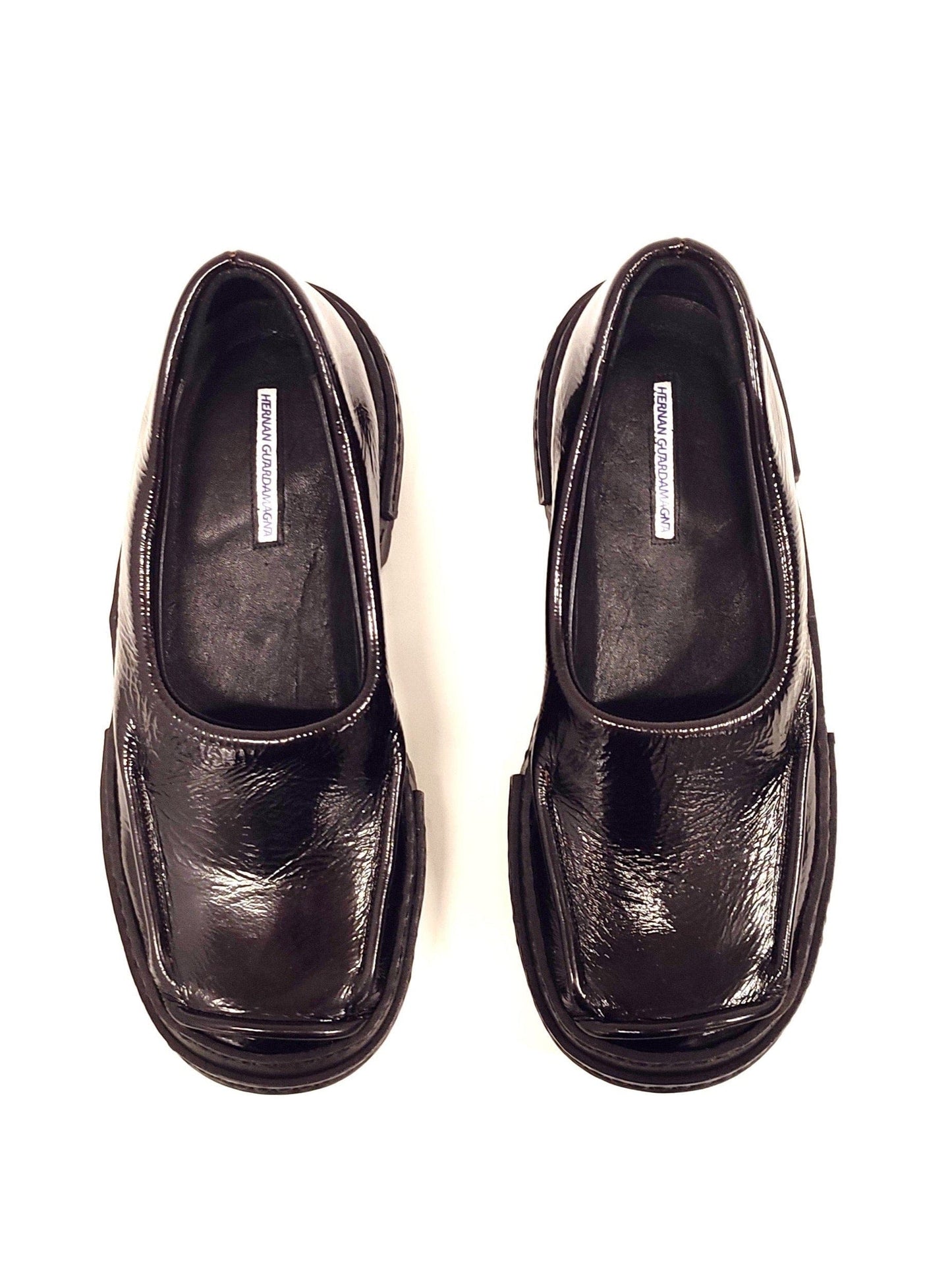Bordeaux Moccasins in Patent Leather-Hernán Guardamagna-APOC STORE