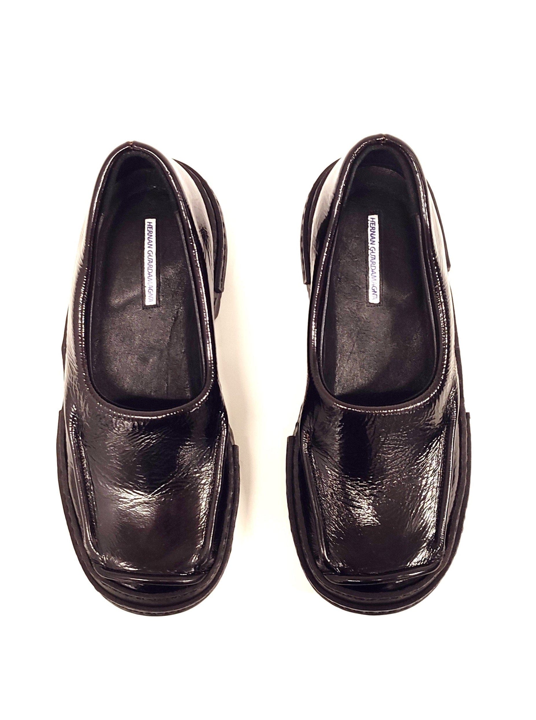 Bordeaux Moccasins in Patent Leather-Hernán Guardamagna-APOC STORE