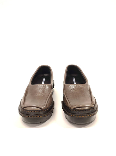 Brown Moccasins in Patent Leather-Hernán Guardamagna-APOC STORE