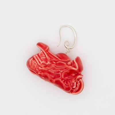 Motorcube Earring Red-EEGGNET-APOC STORE