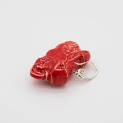 Motorcube Earring Red-EEGGNET-APOC STORE