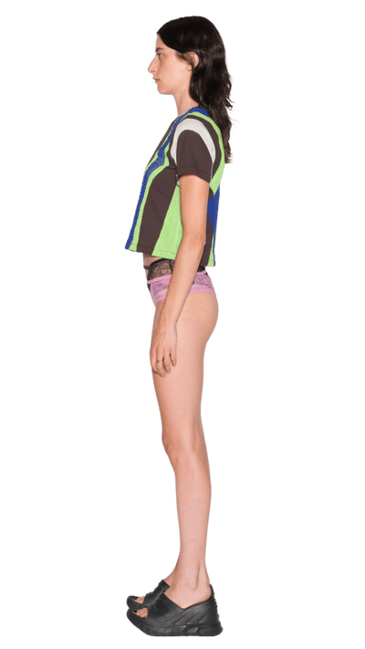 Brown Manifold Baby Tee-Karlaidlaw-APOC STORE