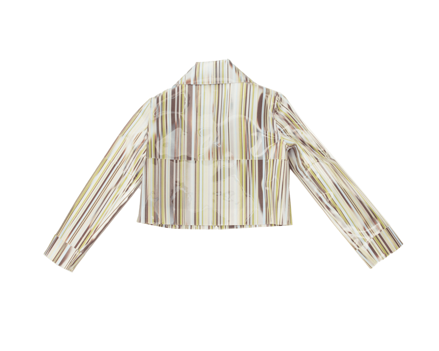 Holographic Mint Stripe Colour-Changing Crop Jacket-Leeann Huang-APOC STORE