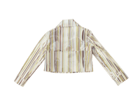 Holographic Mint Stripe Colour-Changing Crop Jacket-Leeann Huang-APOC STORE