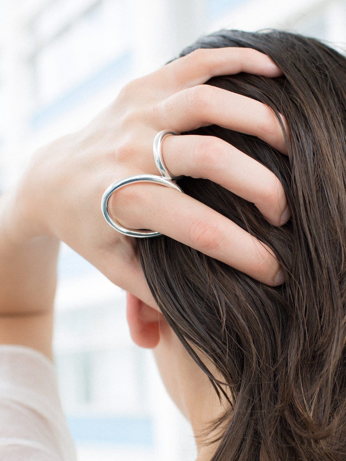 Neil Double Finger Ring-RÄTHEL & WOLF-APOC STORE