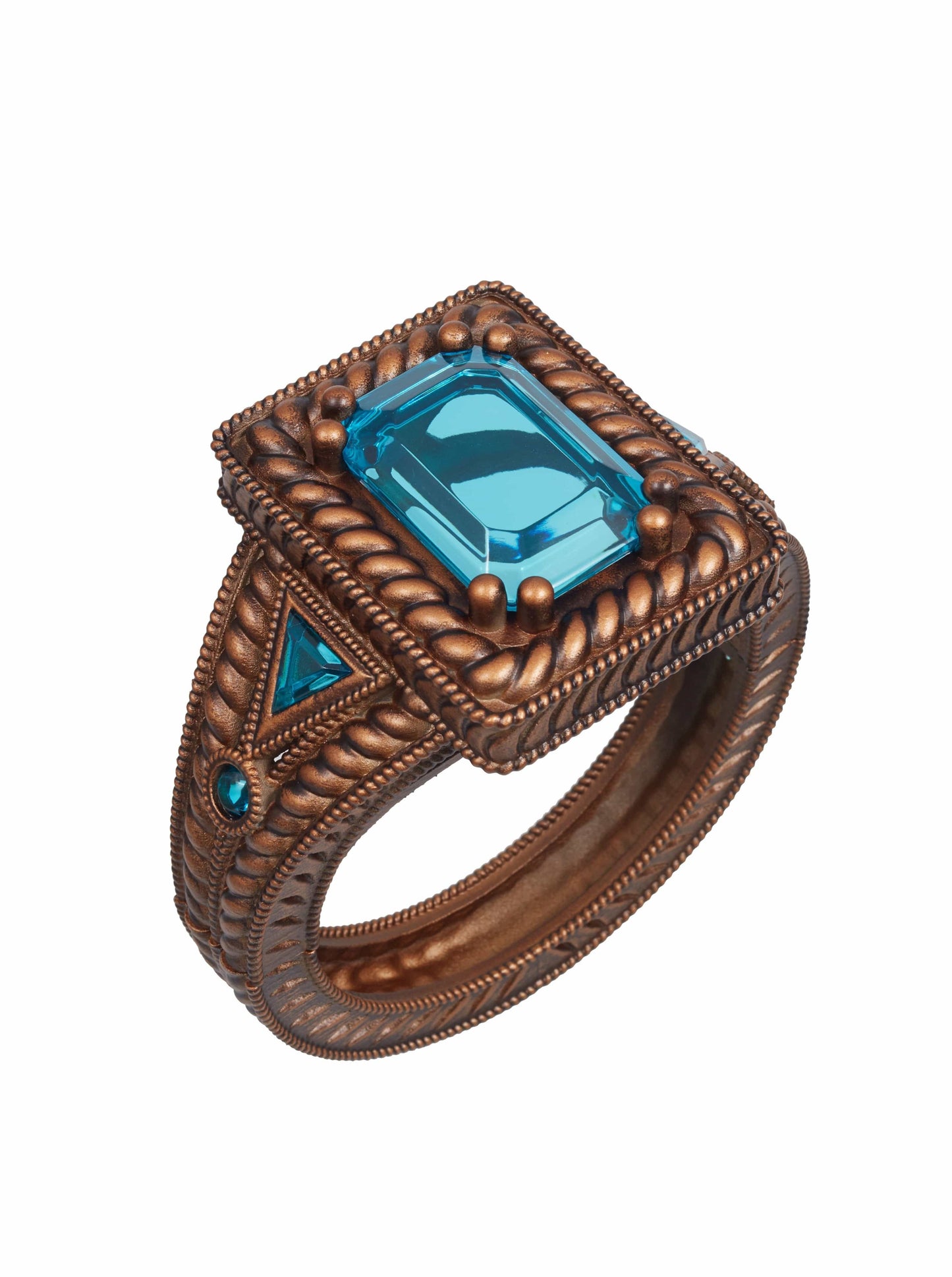 Gold Aquamarine Gem Neckpiece-MOTOGUO-APOC STORE