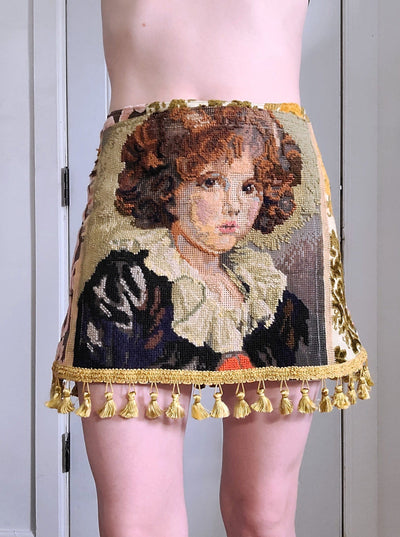 Needlepoint Portrait Skirt-Kristin Mallison-APOC STORE