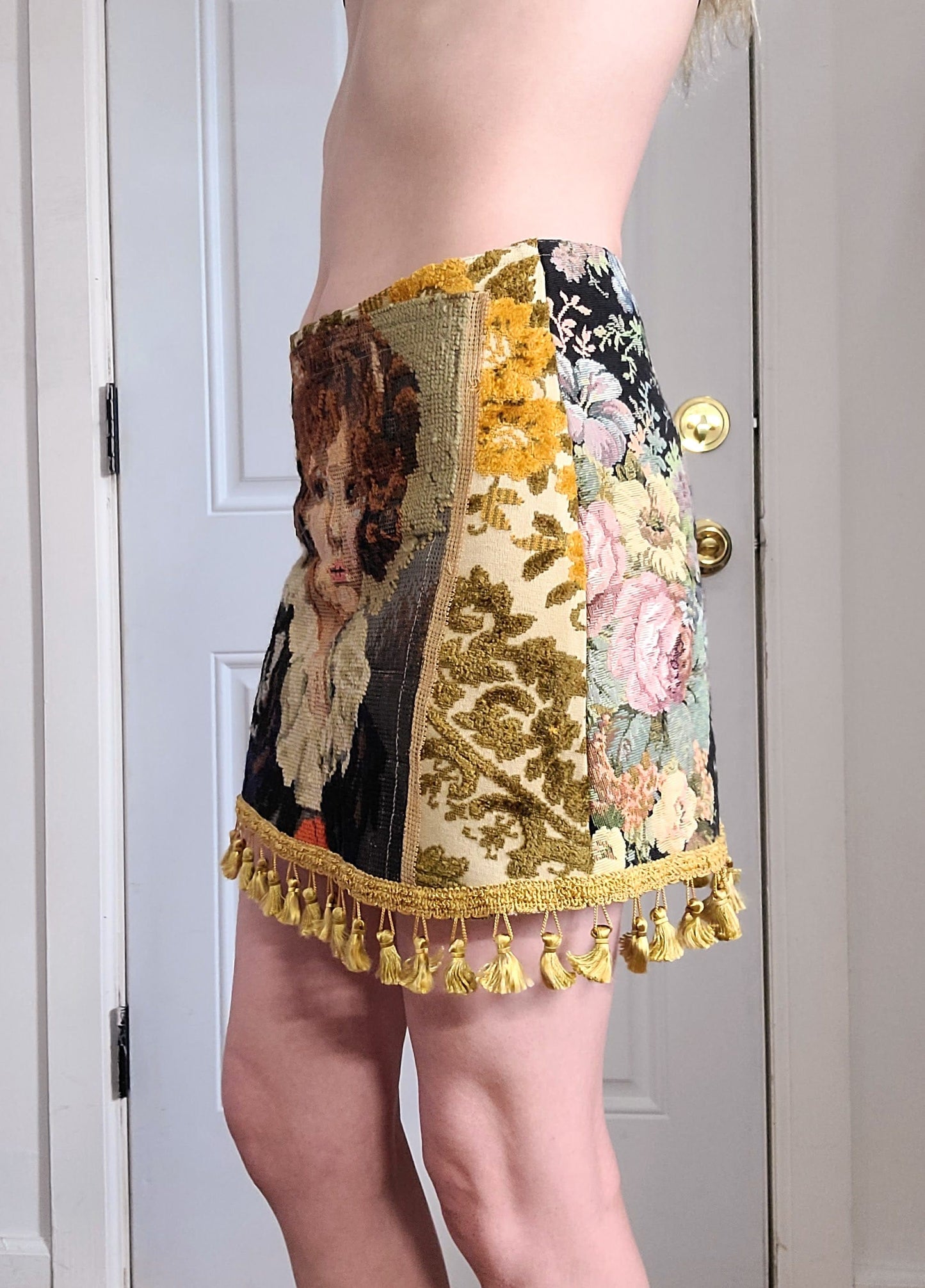 Needlepoint Portrait Skirt-Kristin Mallison-APOC STORE