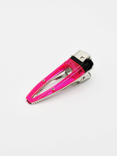 Neon Pink Lighter Hair Clip-Corrina Goutos-APOC STORE