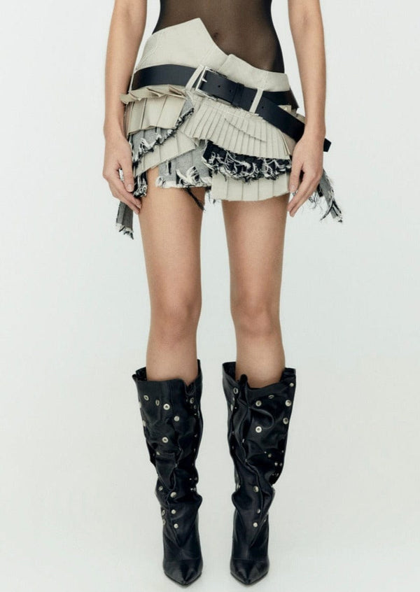 Twirl Mini Skirt-Onrushw23fh-APOC STORE