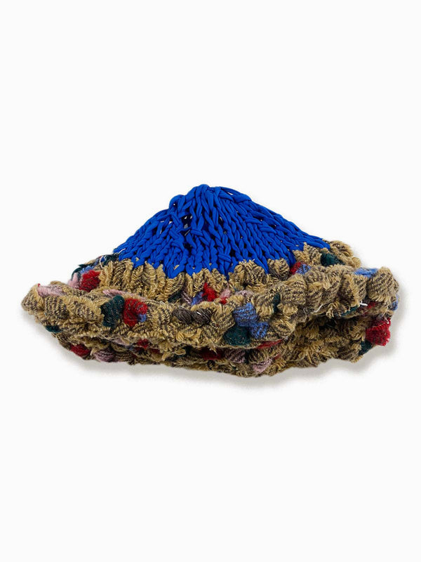 Brunette Chunky Knit Bucket Hat-Olivia Rubens-APOC STORE