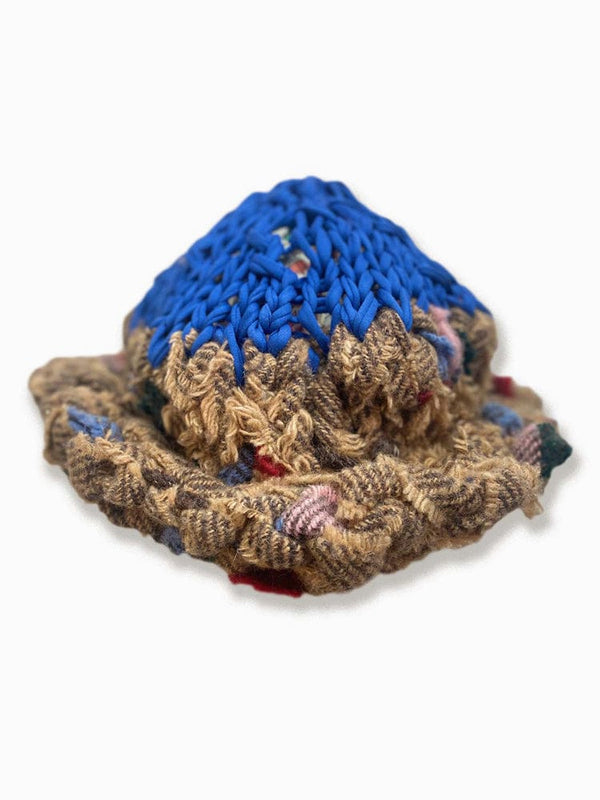 Brunette Chunky Knit Bucket Hat-Olivia Rubens-APOC STORE