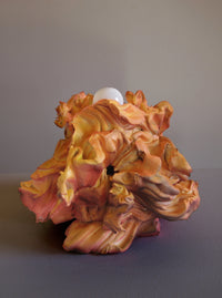 Orange Pleated Lamp-Joseph Algieri-APOC STORE