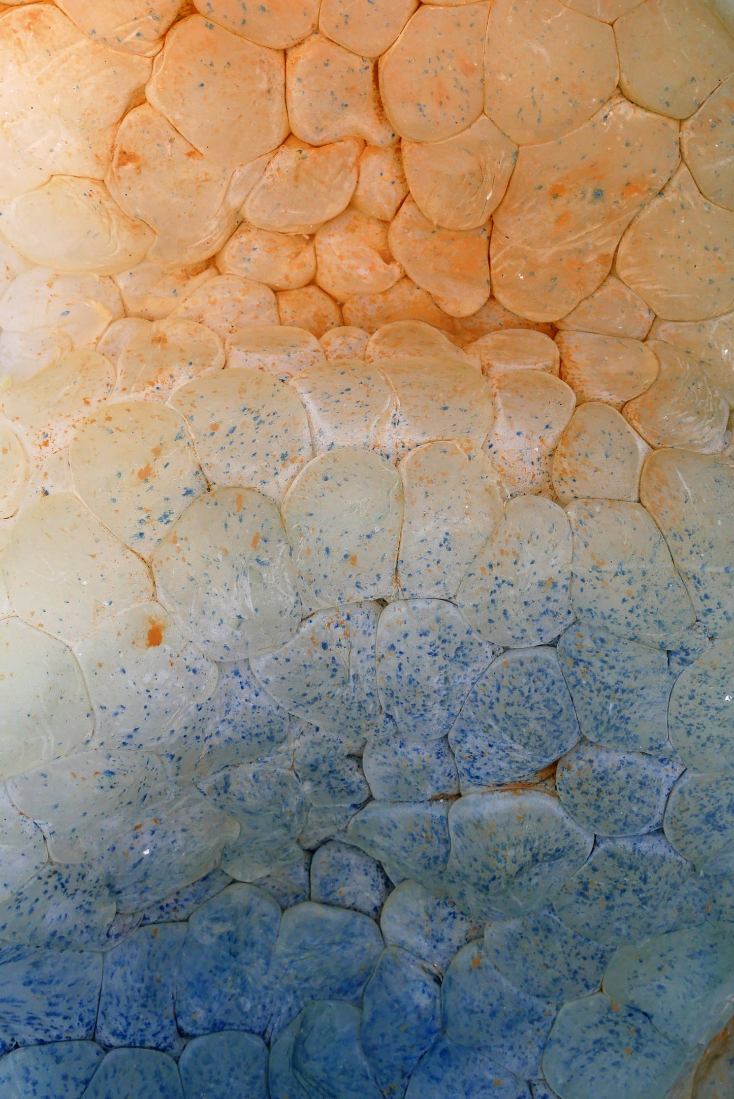 Orange-blue Mammatus Wall Sculpture-Elissa Lacoste-APOC STORE