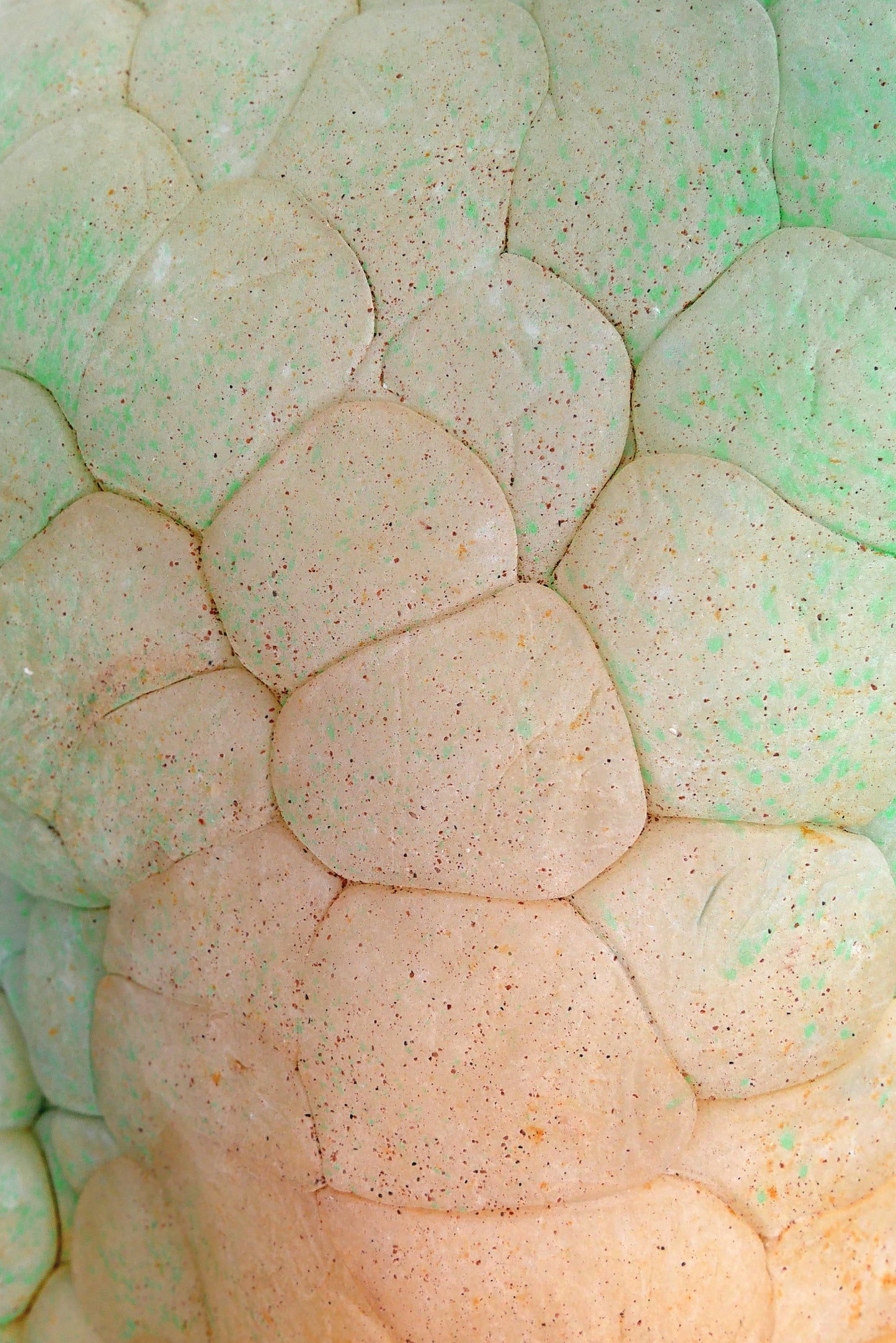 Orange-green Mammatus Wall Sculpture-Elissa Lacoste-APOC STORE
