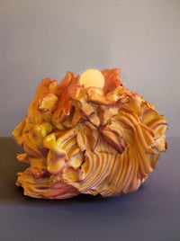 Orange Pleated Lamp-Joseph Algieri-APOC STORE