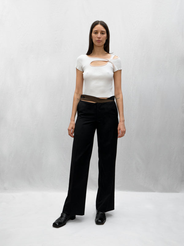 Score Knit Top Shortsleeve-René Scheibenbauer-APOC STORE