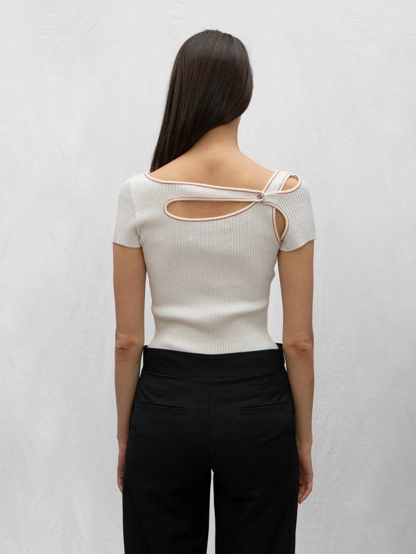 Score Knit Top Shortsleeve-René Scheibenbauer-APOC STORE