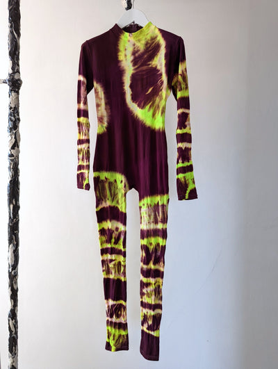 Hand Dyed Catsuit Red Green-Celia Calderón Asensio-APOC STORE