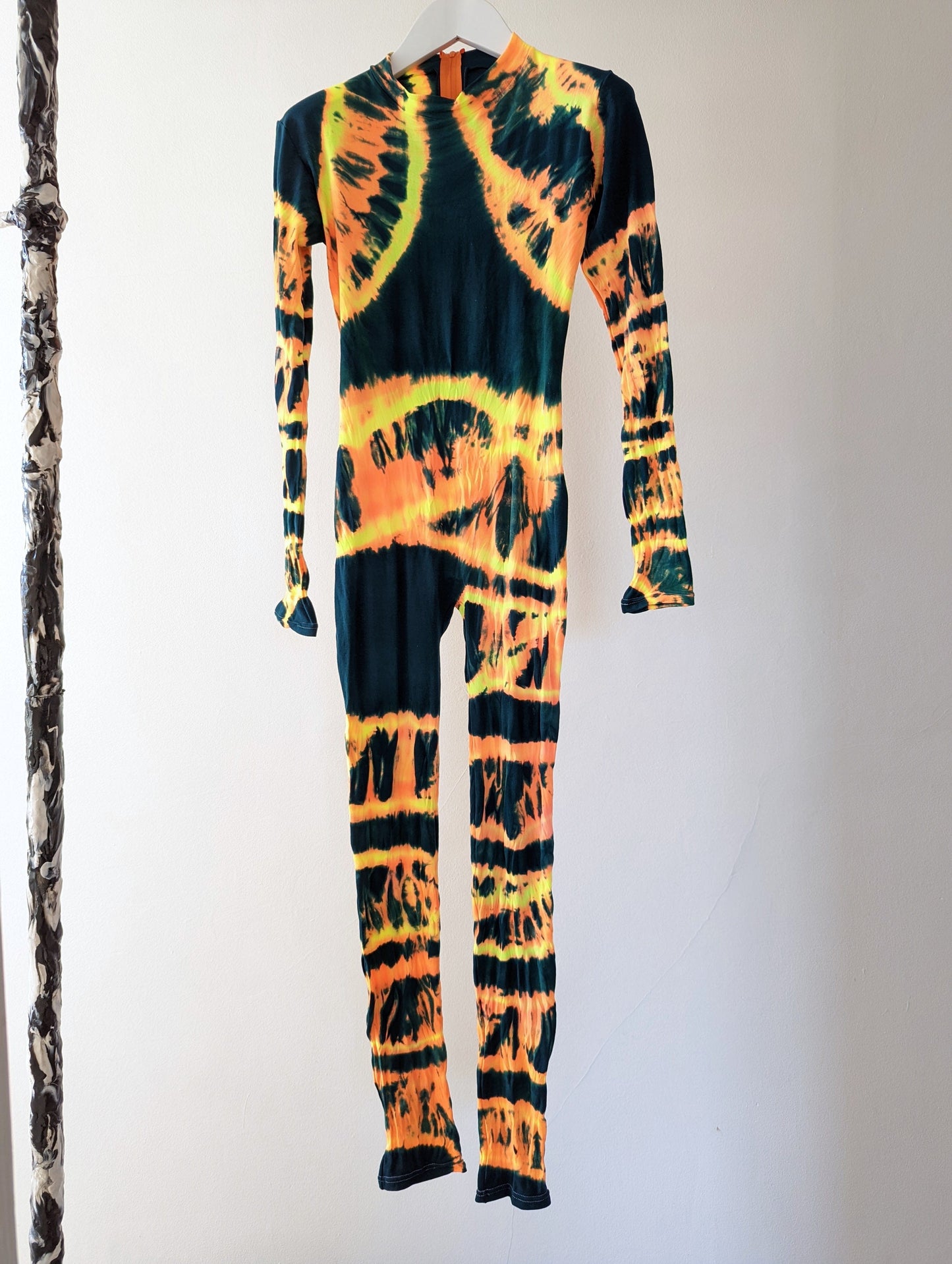 Hand Dyed Catsuit Orange Multicolour-Celia Calderón Asensio-APOC STORE