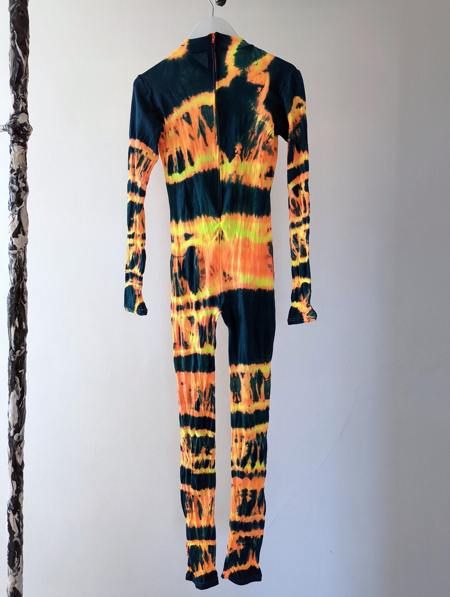 Hand Dyed Catsuit Orange Multicolour-Celia Calderón Asensio-APOC STORE