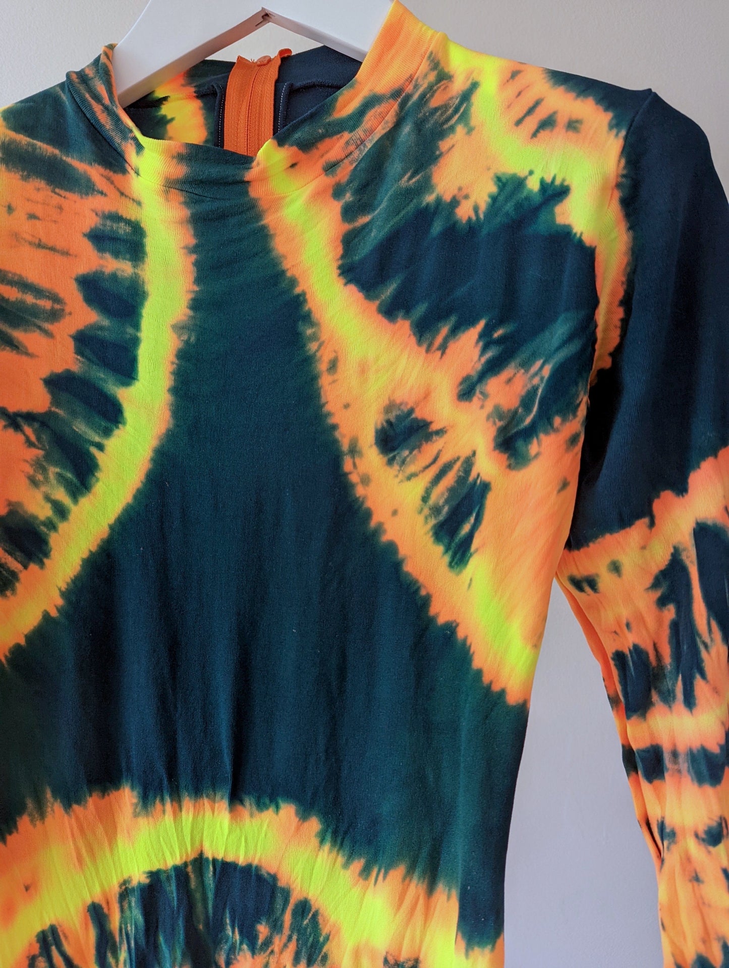 Hand Dyed Catsuit Orange Multicolour-Celia Calderón Asensio-APOC STORE