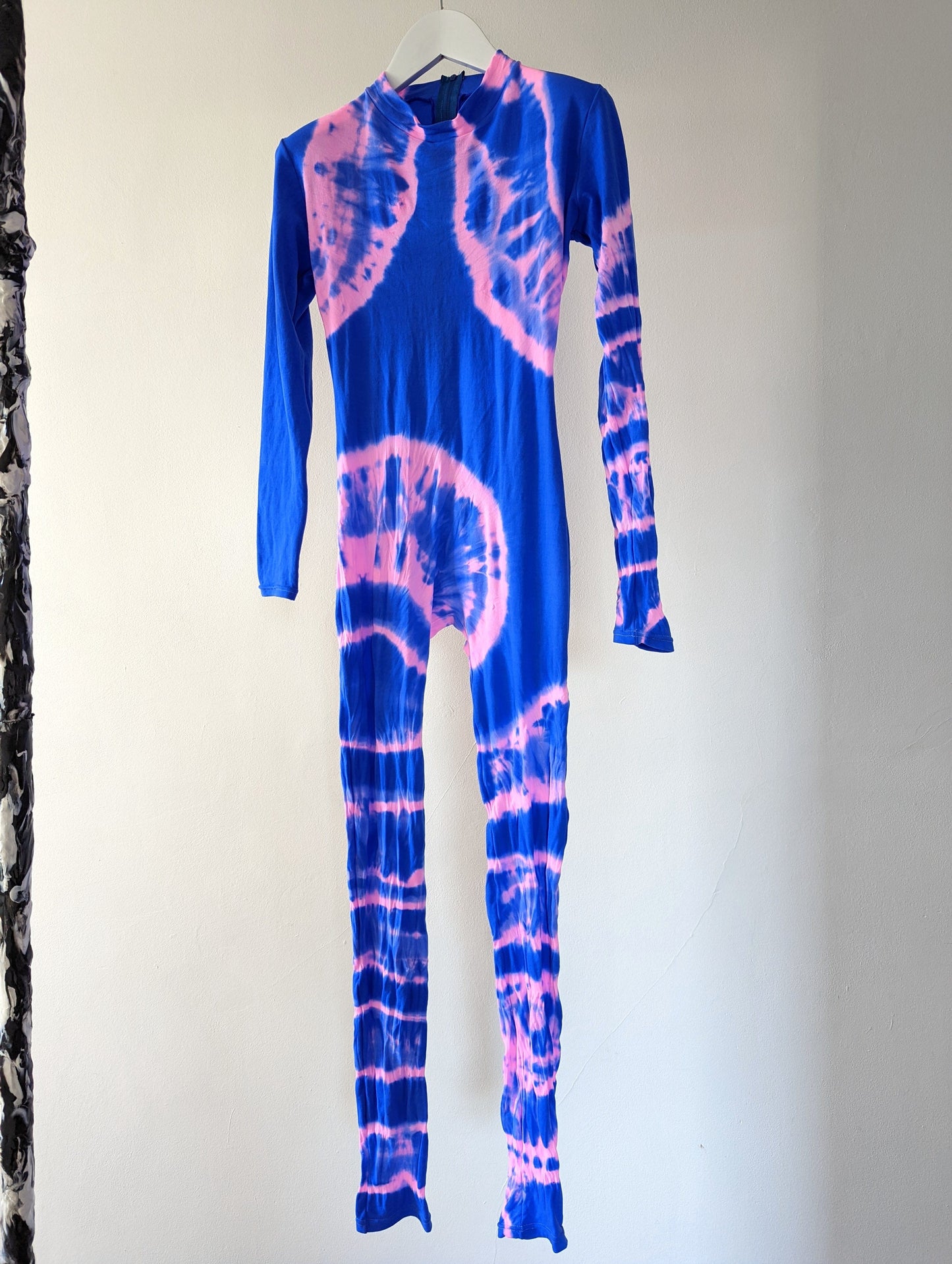 Hand Dyed Catsuit Pink Blue-Celia Calderón Asensio-APOC STORE