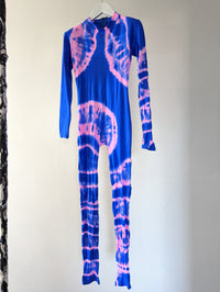 Hand Dyed Catsuit Pink Blue-Celia Calderón Asensio-APOC STORE