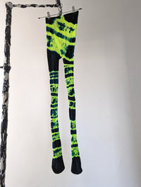 Hand Dyed Tights Green Black-Celia Calderón Asensio-APOC STORE