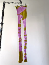 Hand Dyed Tights Pink Green-Celia Calderón Asensio-APOC STORE