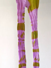 Hand Dyed Tights Pink Green-Celia Calderón Asensio-APOC STORE