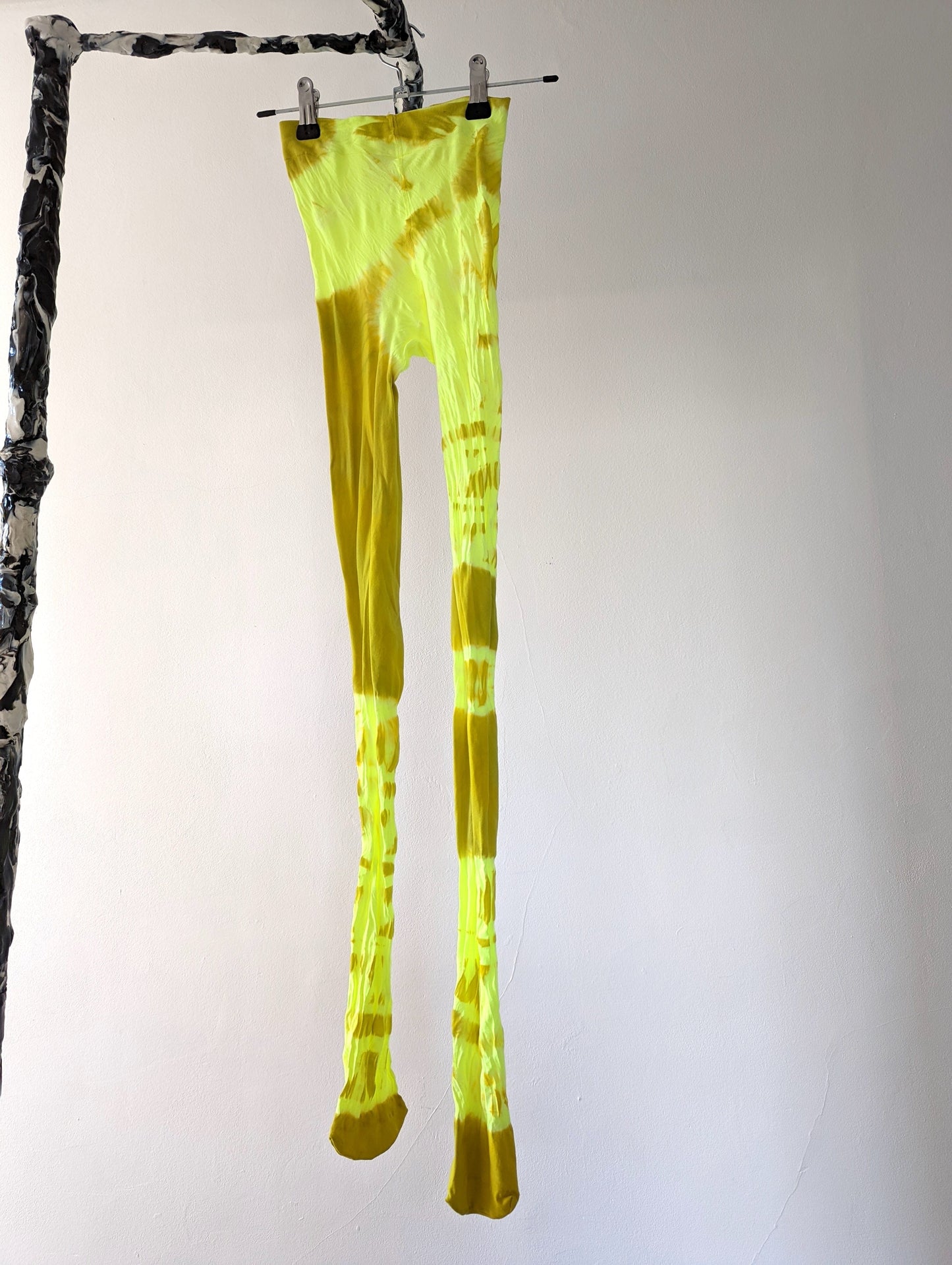Hand Dyed Tights Yellow-Celia Calderón Asensio-APOC STORE