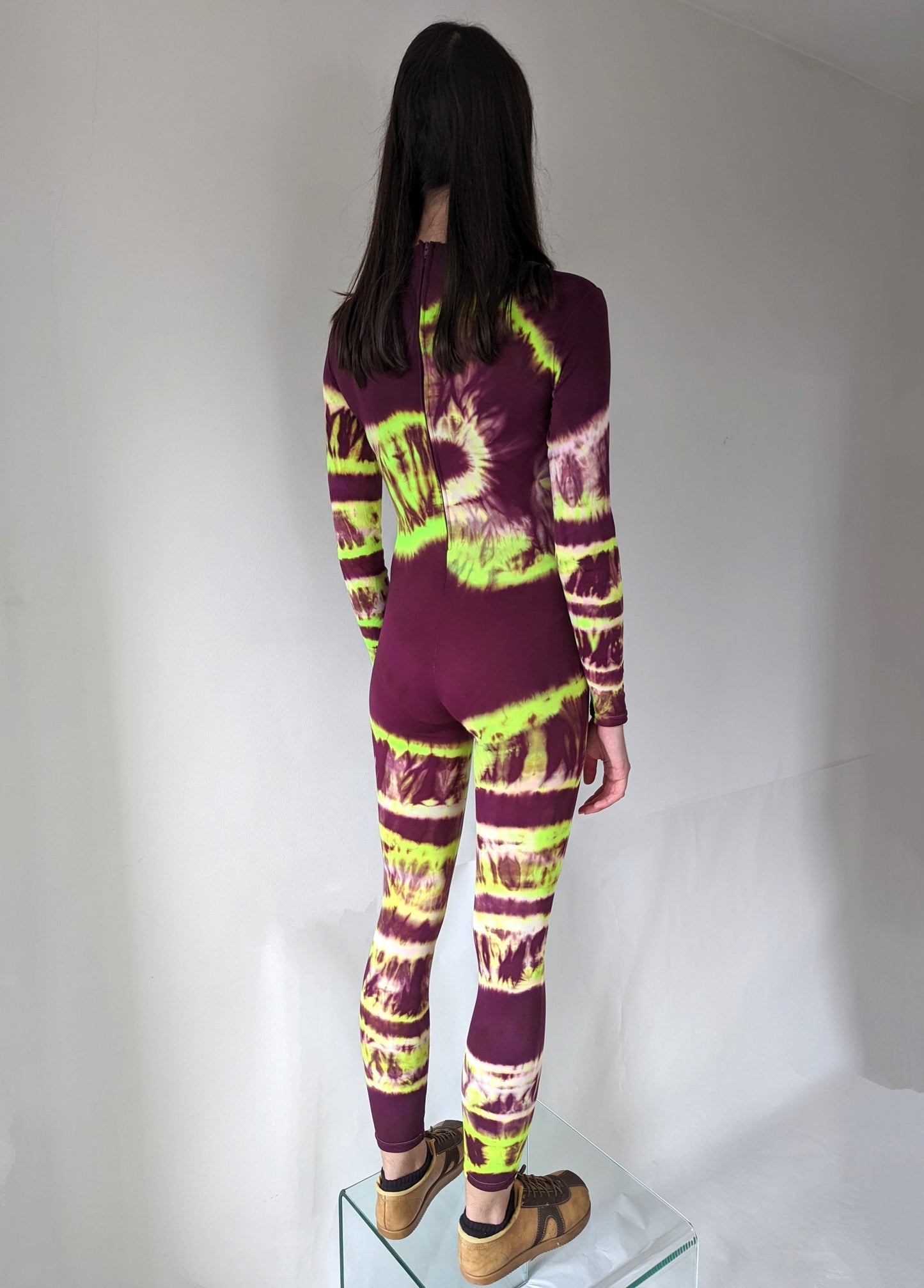 Hand Dyed Catsuit Red Green-Celia Calderón Asensio-APOC STORE