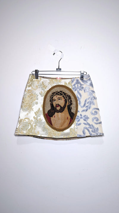 Jesus Needlepoint Skirt-Kristin Mallison-APOC STORE