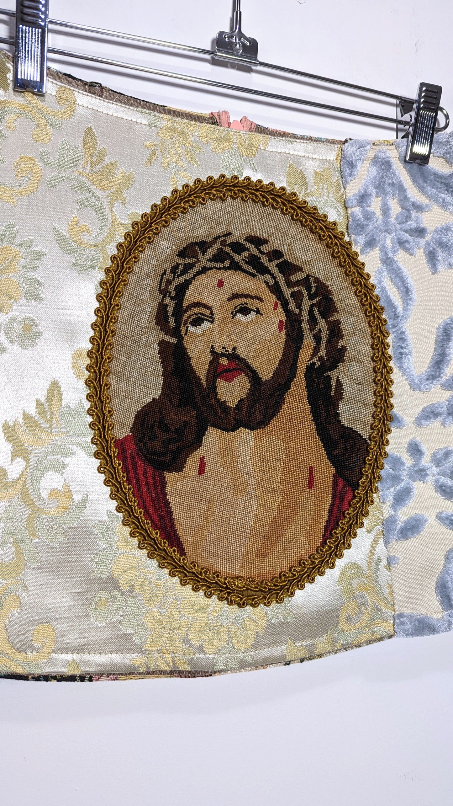 Jesus Needlepoint Skirt-Kristin Mallison-APOC STORE