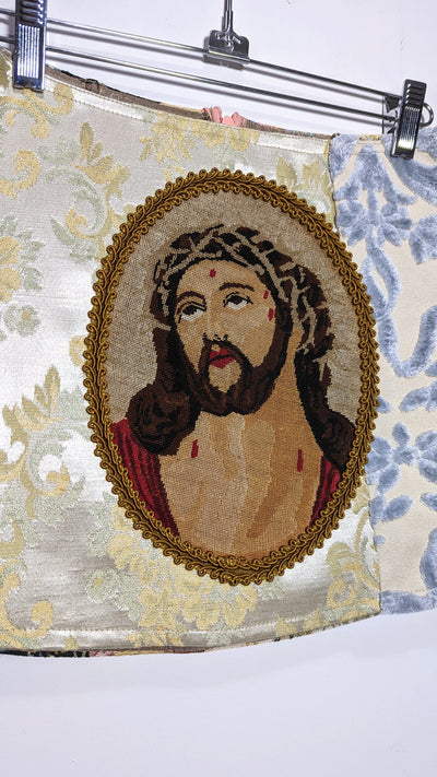 Jesus Needlepoint Skirt-Kristin Mallison-APOC STORE
