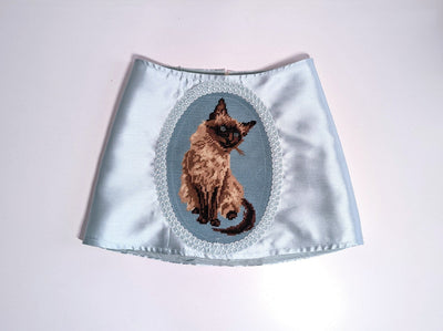 Satin Kitten Needlepoint Skirt-Kristin Mallison-APOC STORE