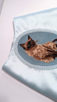 Satin Kitten Needlepoint Skirt-Kristin Mallison-APOC STORE
