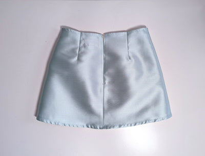 Satin Kitten Needlepoint Skirt-Kristin Mallison-APOC STORE