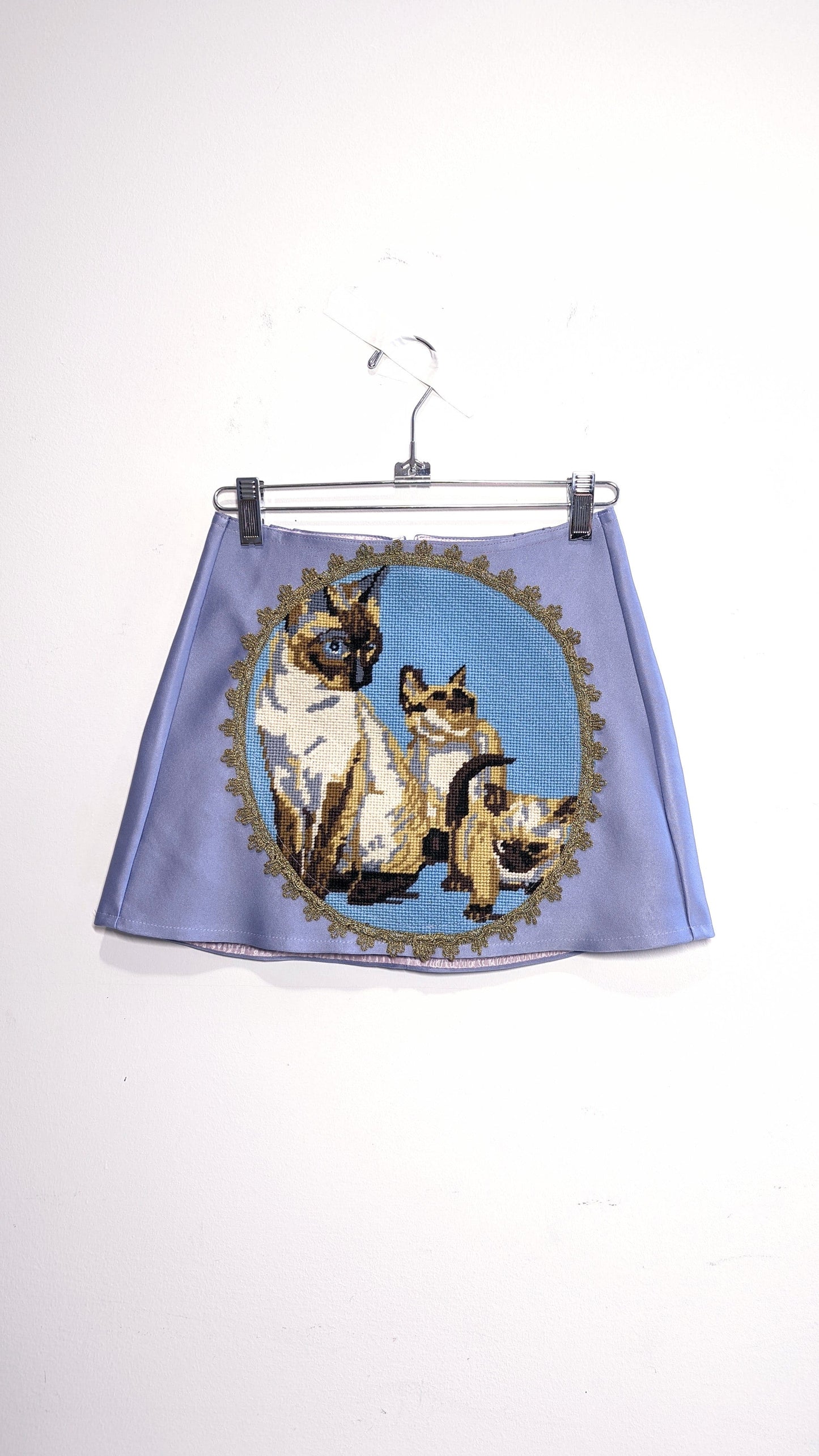 Siamese Cat Needlepoint Skirt-Kristin Mallison-APOC STORE