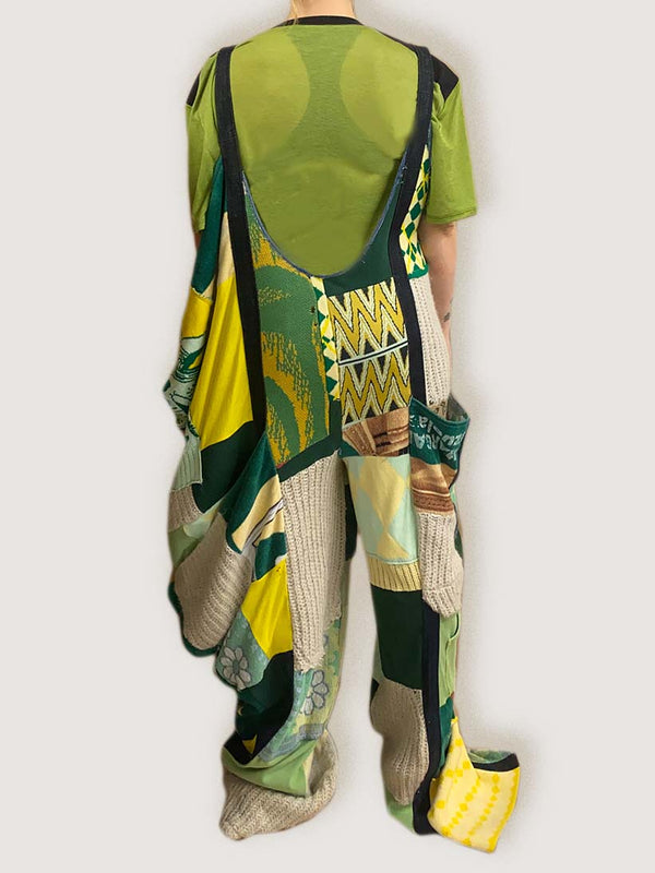 Patchwork Jumpsuit-Olivia Rubens-APOC STORE