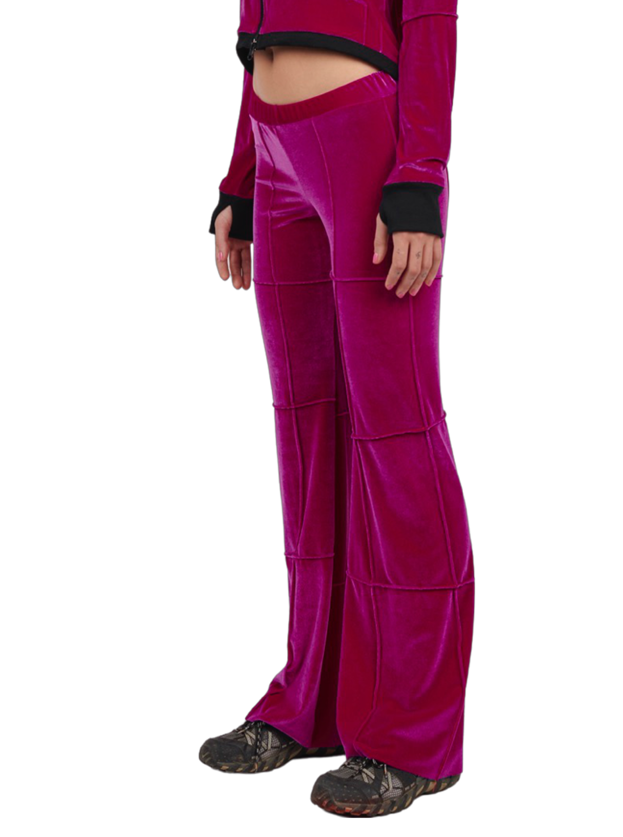 Pink Flare Leg Spider Pants-Karlaidlaw-APOC STORE