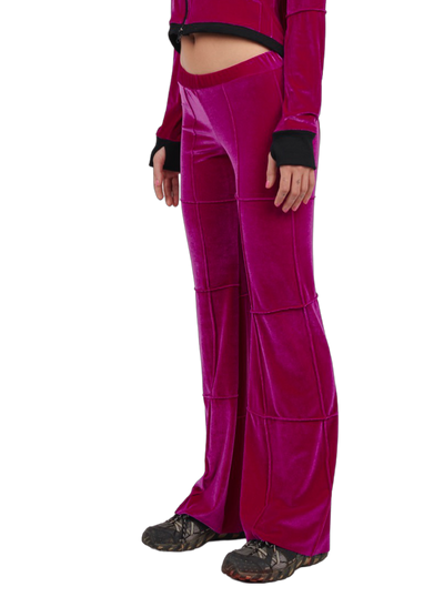 Pink Flare Leg Spider Pants-Karlaidlaw-APOC STORE