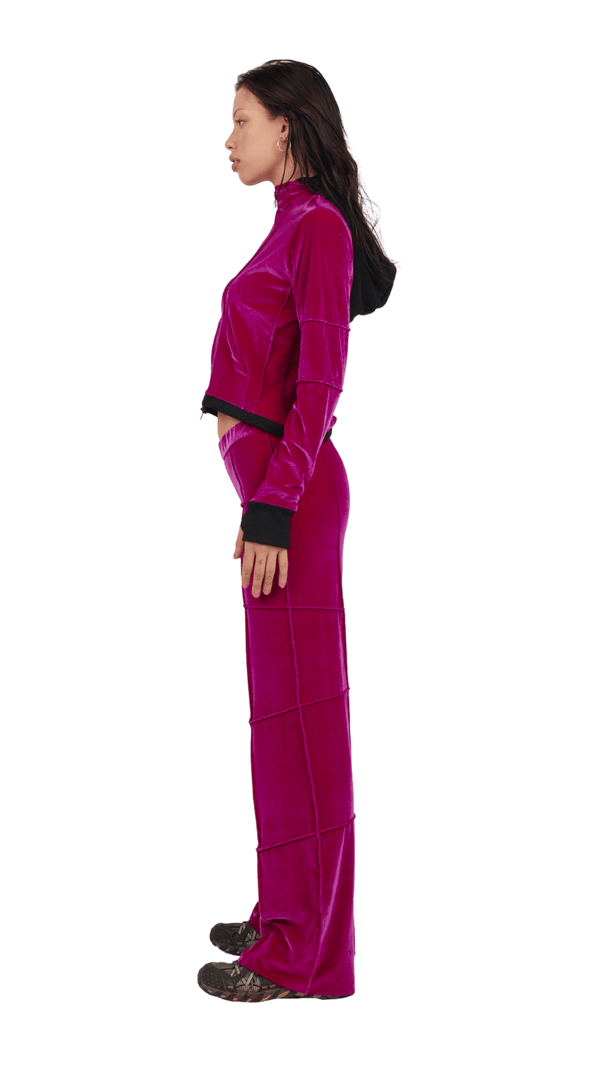 Pink Flare Leg Spider Pants-Karlaidlaw-APOC STORE