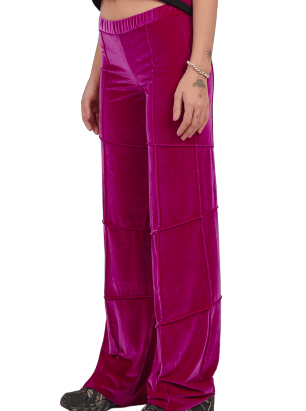 Pink Straight Leg Spider Pants-Karlaidlaw-APOC STORE